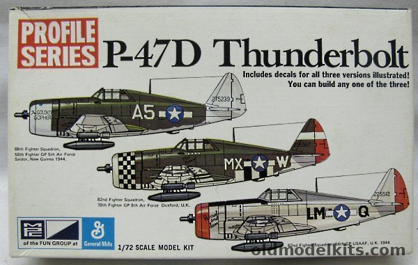 MPC 1/72 Republic P-47D Thunderbolt Profile Series - 69th FS 58th FG 5th AF New Guinea 1944 / 82nd FS 78 FG 8th AF UK / 62nd FS 56th FG UK 1944, 2-1110-100 plastic model kit